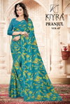 Pranjul Vol 2 By Kiyra Georgette Printed Daily Wear Saree Suppliers In India
